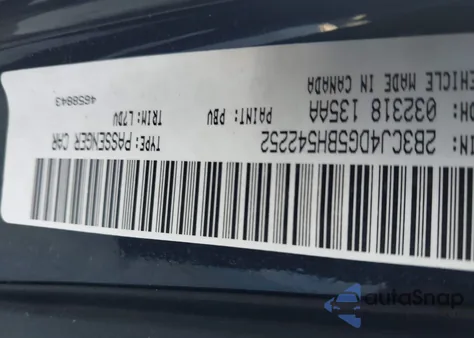 2011 Dodge Challenger из США, поврежденный, VIN 2B3CJ4DG5BH542252